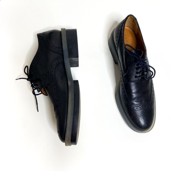 Black Robert clergerie wingtip oxfords